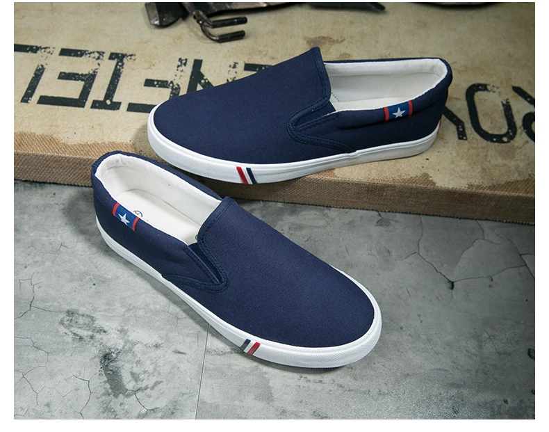 Men Canvas Shoes Simple Casual Mens Loafers 2018 Autumn High Quality Anti-Slip Comfortable Vulcanized Shoes Man Flats Size 35-47 22