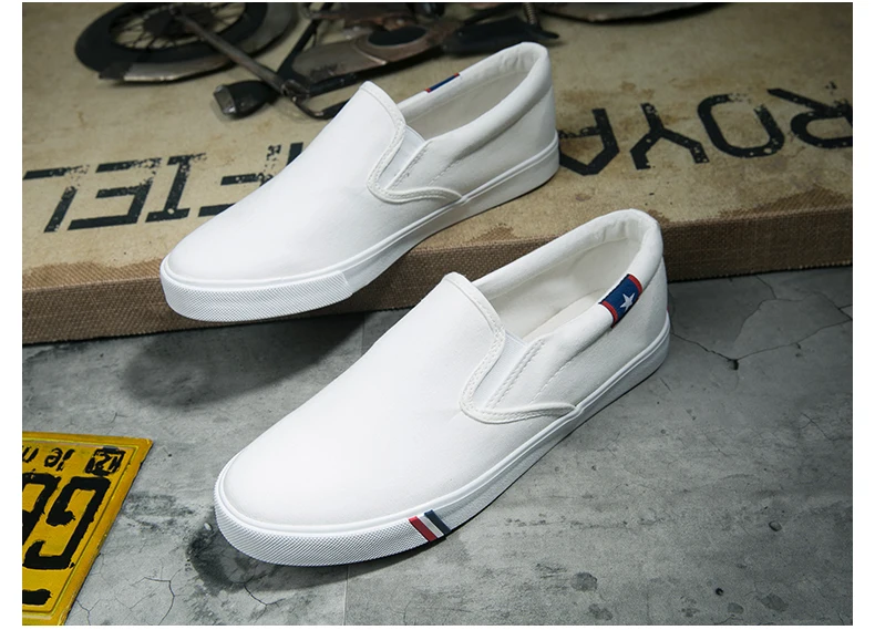 Men Canvas Shoes Simple Casual Mens Loafers 2018 Autumn High Quality Anti-Slip Comfortable Vulcanized Shoes Man Flats Size 35-47 23