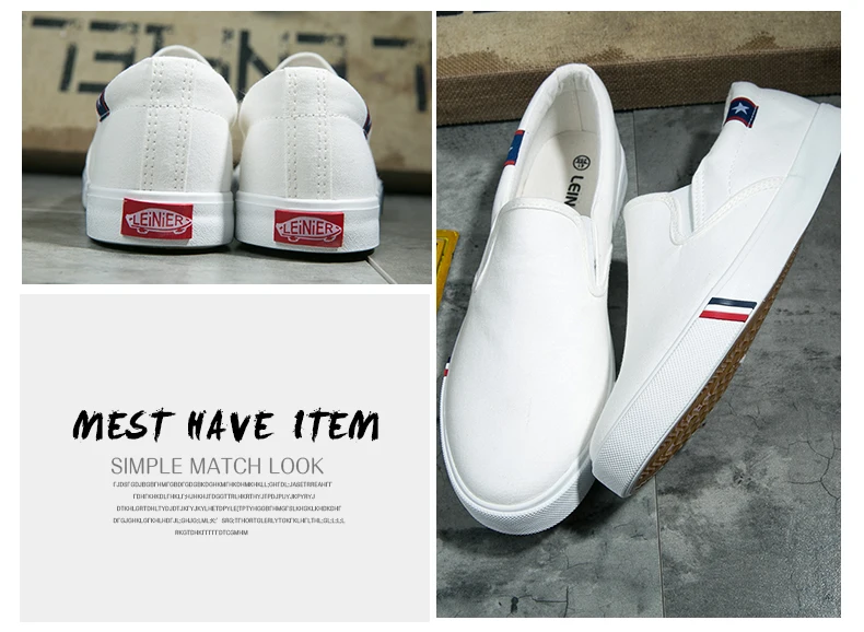 Men Canvas Shoes Simple Casual Mens Loafers 2018 Autumn High Quality Anti-Slip Comfortable Vulcanized Shoes Man Flats Size 35-47 24