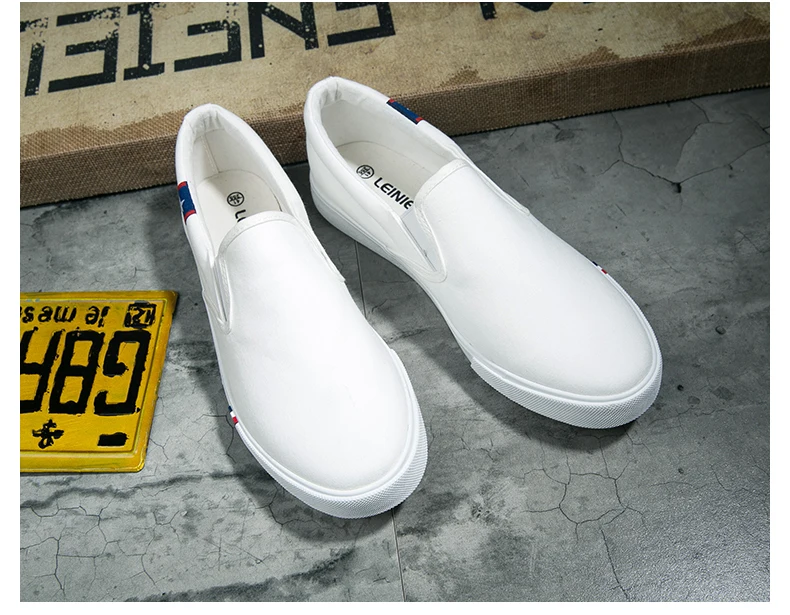 Men Canvas Shoes Simple Casual Mens Loafers 2018 Autumn High Quality Anti-Slip Comfortable Vulcanized Shoes Man Flats Size 35-47 25