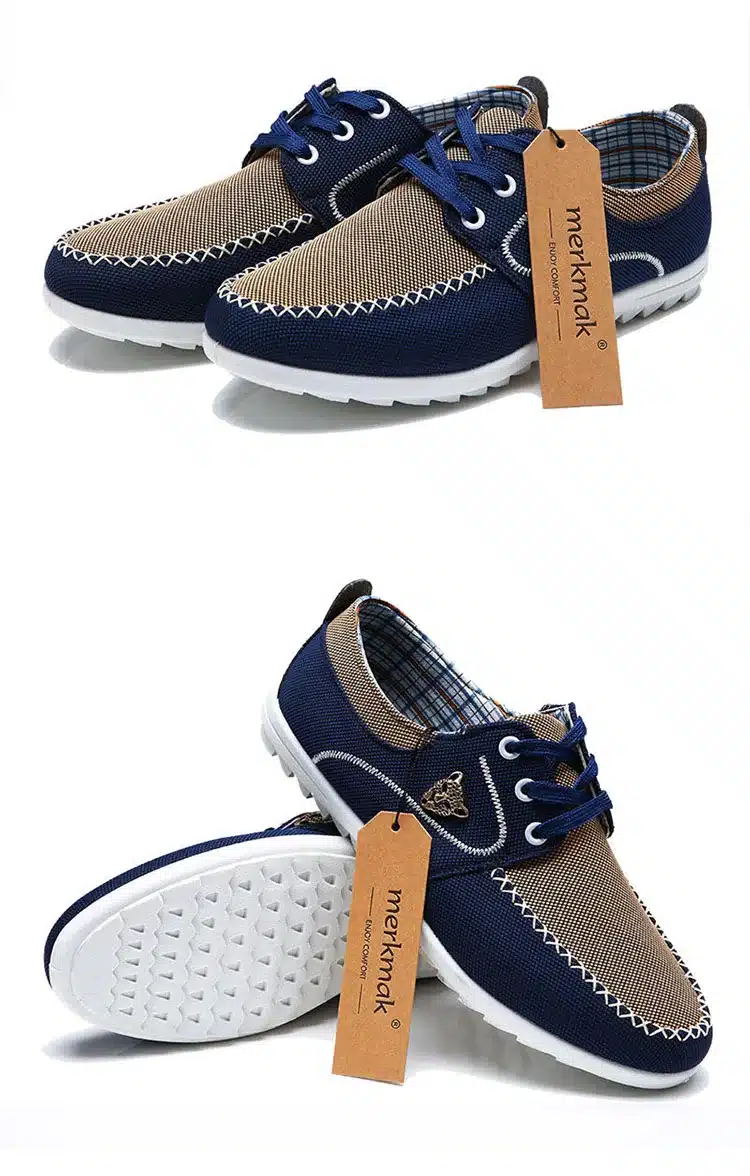 Merkmak Summer Men Shoes Trend Canvas Shoes Male Casual Shoes Men's Low Board Outwear Flats Breathable Driving Shoes Big Size 48 23