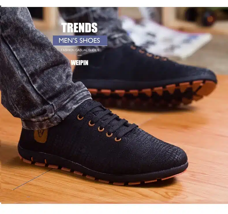 Spring/Summer Men Shoes Breathable Mens Shoes Casual Fashion Low Lace-up Canvas Shoes Flats Zapatillas Hombre Plus Size 45,46,47 13