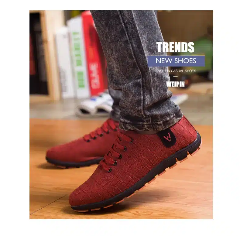 Spring/Summer Men Shoes Breathable Mens Shoes Casual Fashion Low Lace-up Canvas Shoes Flats Zapatillas Hombre Plus Size 45,46,47 15