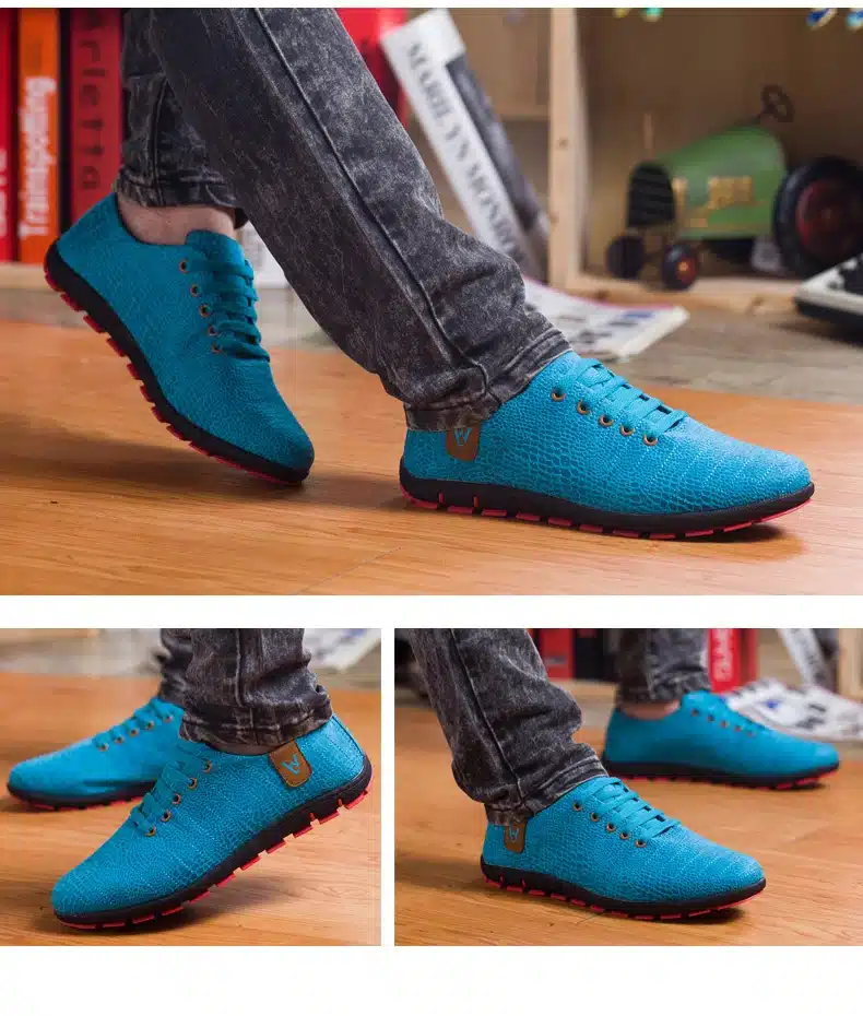 Spring/Summer Men Shoes Breathable Mens Shoes Casual Fashion Low Lace-up Canvas Shoes Flats Zapatillas Hombre Plus Size 45,46,47 27