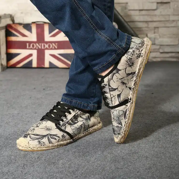 OUDINIAO Mens Shoes Lace Up Espadrilles Men 2018 Summer Canvas Hemp Rope Shoes Men Breathable Men's Footwear Zapatos Hombre 17