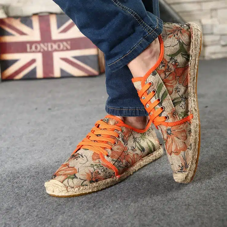 OUDINIAO Mens Shoes Lace Up Espadrilles Men 2018 Summer Canvas Hemp Rope Shoes Men Breathable Men's Footwear Zapatos Hombre 22