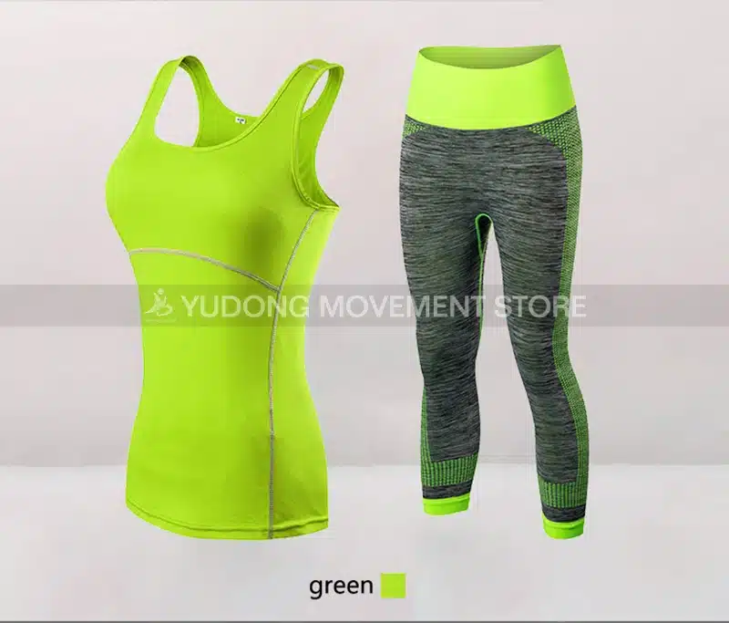 Fitness Clothing Stripe Sleeveless Tennis Yoga Vest+Pants Running Tight Jogging Workout Clothes For Women Tracksuit Sport Suit 16