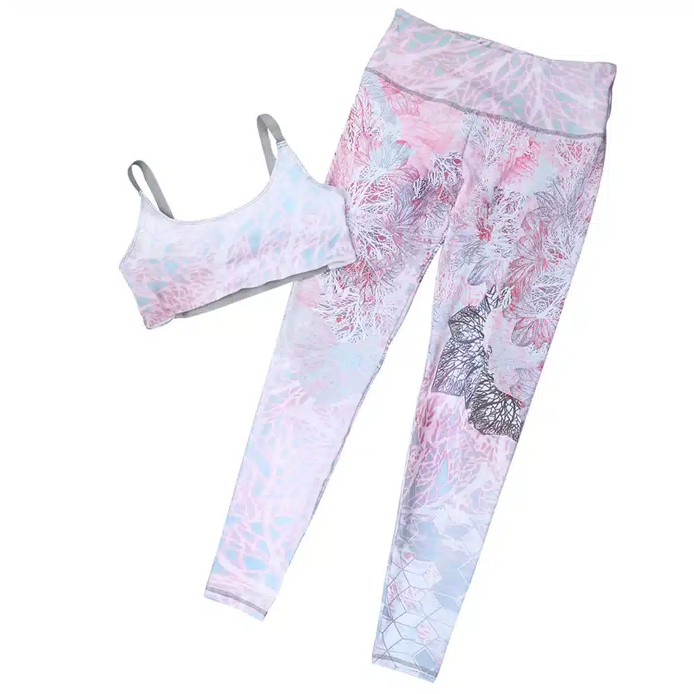 Sportswear Woman Gym Yoga Set Sport Costume Women Sportwear Suit Fitness Joga Sport Suit High Waist Printed Running Clothes 16