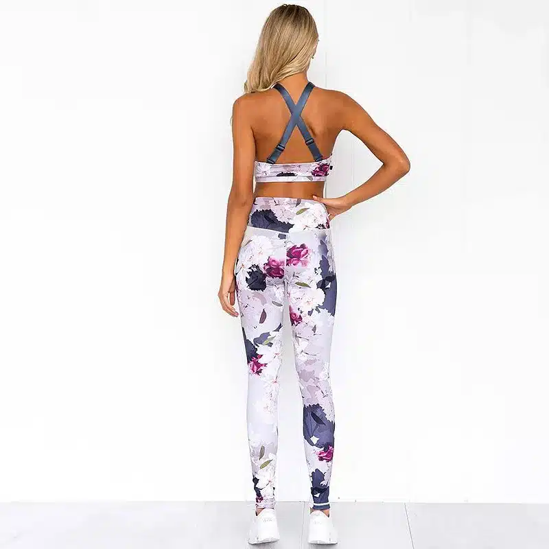 Print Splice Sport Suit Women Active Wear Women Workout Clothes Fitness Legging Set Workout Set Clothes Women Sports Clothing 16