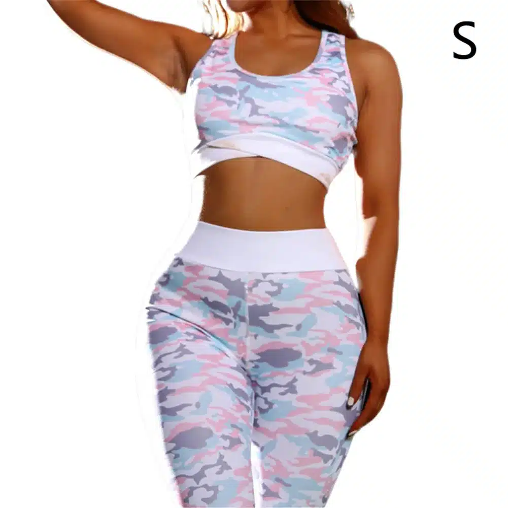 Camouflage Mesh Fitness Sport Suits Women's Yoga Clothing Set Sexy Workout Sportswear Female Tracksuits Athletic Running Clothes 12