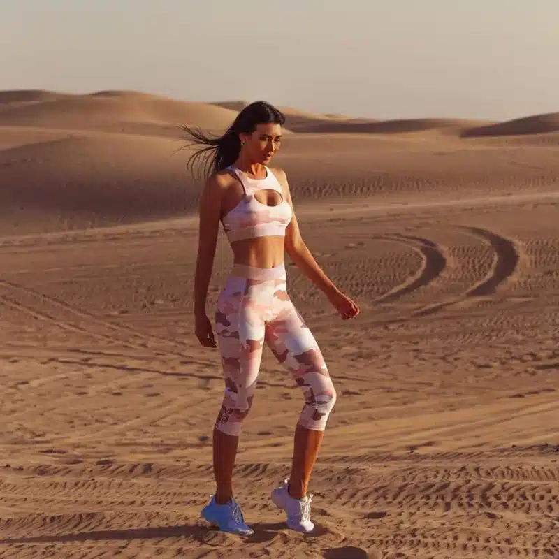 Women Pink Camouflage Ensemble Sexy Fitness Sport Suit Yoga Set Sportswear Gym Wear Running Clothing Tracksuit Tank Top Leggings 7