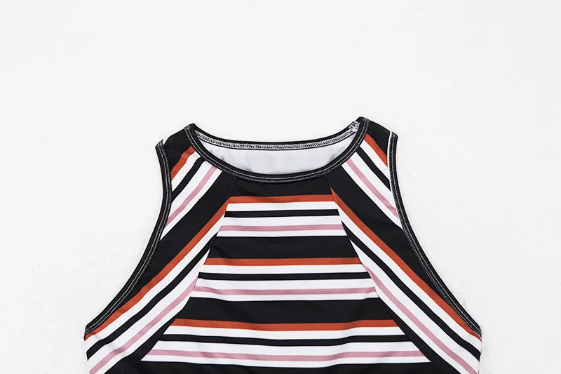 Stripe Women's Yoga Suits Sportswear For Women Backless Yoga Set Female Sport Clothing Fitness Sport Wear Workout Clothes 9