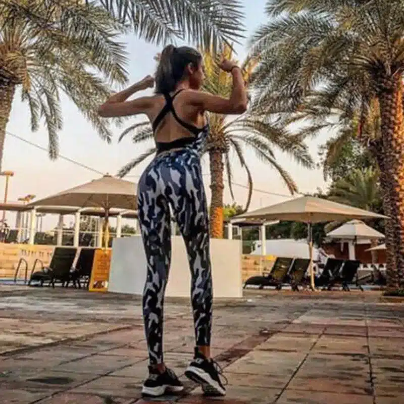 JINXIUSHIRT Sexy Camouflage Yoga Sport Suit Jumpsuit Women Gym Clothes Female Sportswear Quick Dry Fitness Tracksuit For Women 15