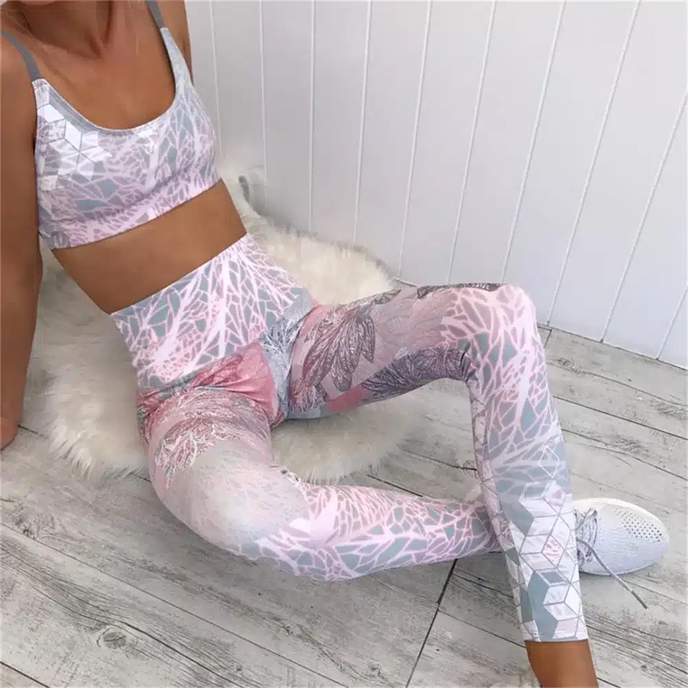 Women Yoga Sets Bra+Pants Fitness Workout Clothing And Women's Gym Sports Running Girls Slim Leggings+Tops Sport Suit For Female 17
