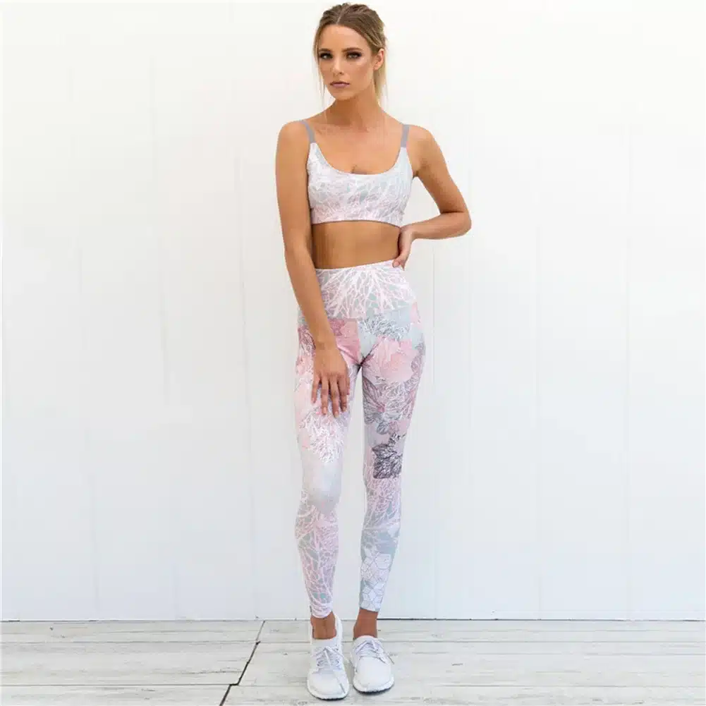 Women Yoga Sets Bra+Pants Fitness Workout Clothing And Women's Gym Sports Running Girls Slim Leggings+Tops Sport Suit For Female 21