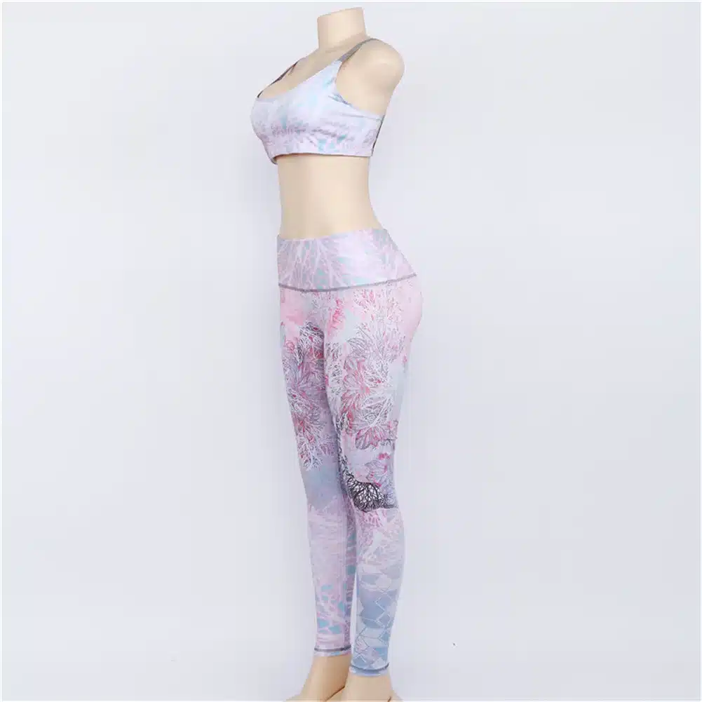 Women Yoga Sets Bra+Pants Fitness Workout Clothing And Women's Gym Sports Running Girls Slim Leggings+Tops Sport Suit For Female 26