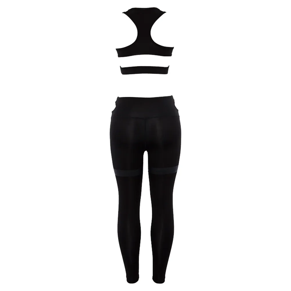 Sexy Yoga Set Women Fitness Running Bra + Leggings Breathable Gym Workout Clothes Sport Suit Sportswear High Waist Tracksuits 10