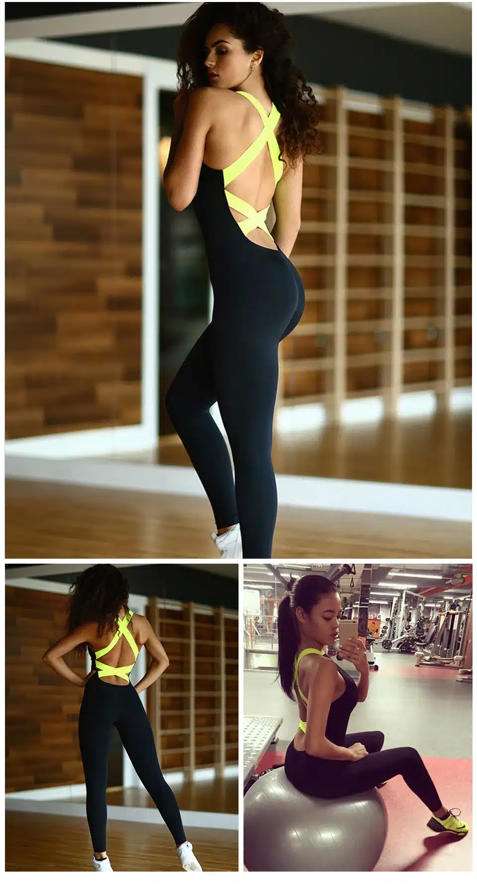 2019 One Piece Sport Clothing Backless Sport Suit Workout Tracksuit For Women Running Tight Dance Sportswear Gym Yoga Women Set 18