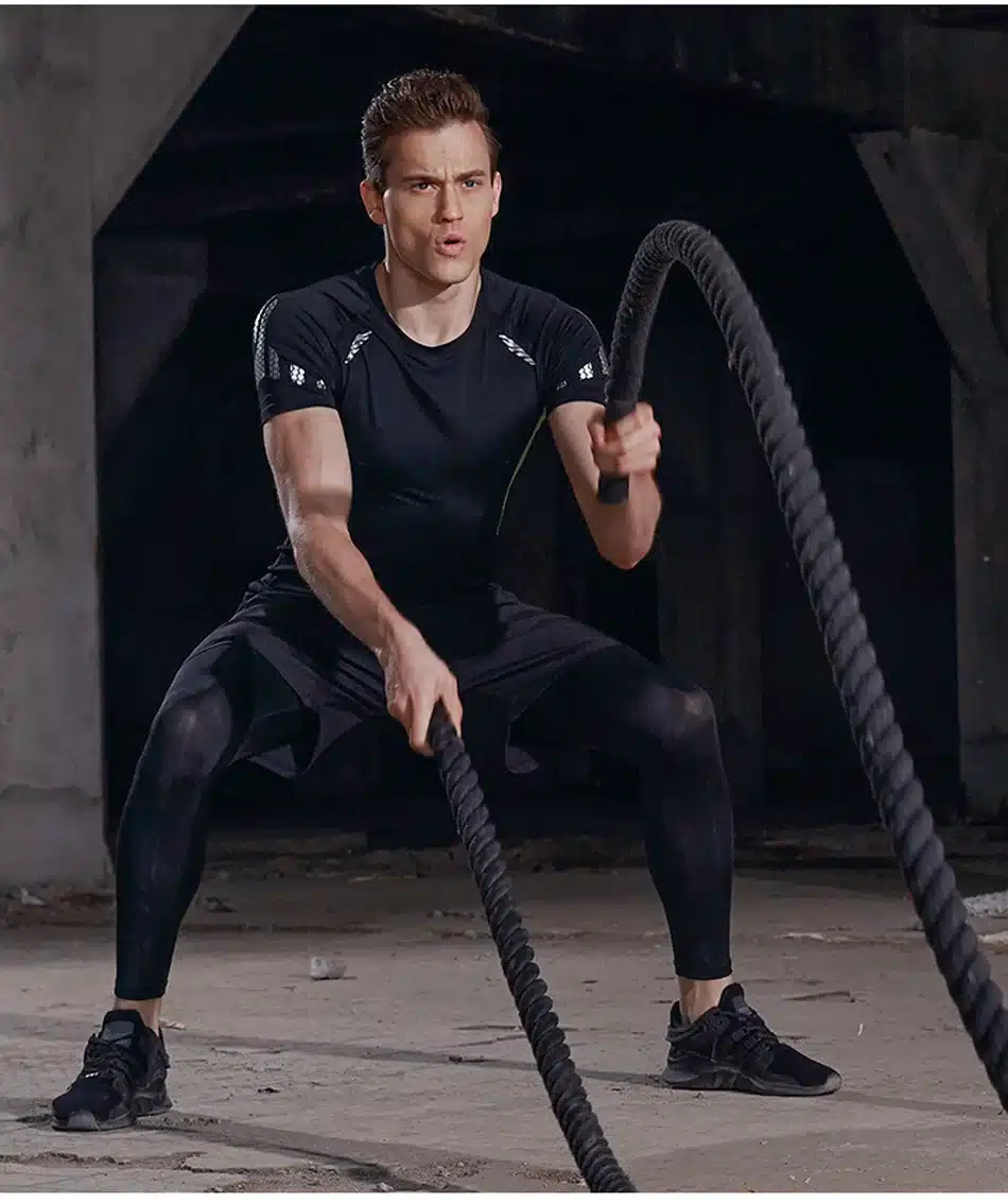REXCHI 5 Pcs/Set Men's Tracksuit Sports Suit Gym Fitness Compression Clothes Running Jogging Sport Wear Exercise Workout Tights 17