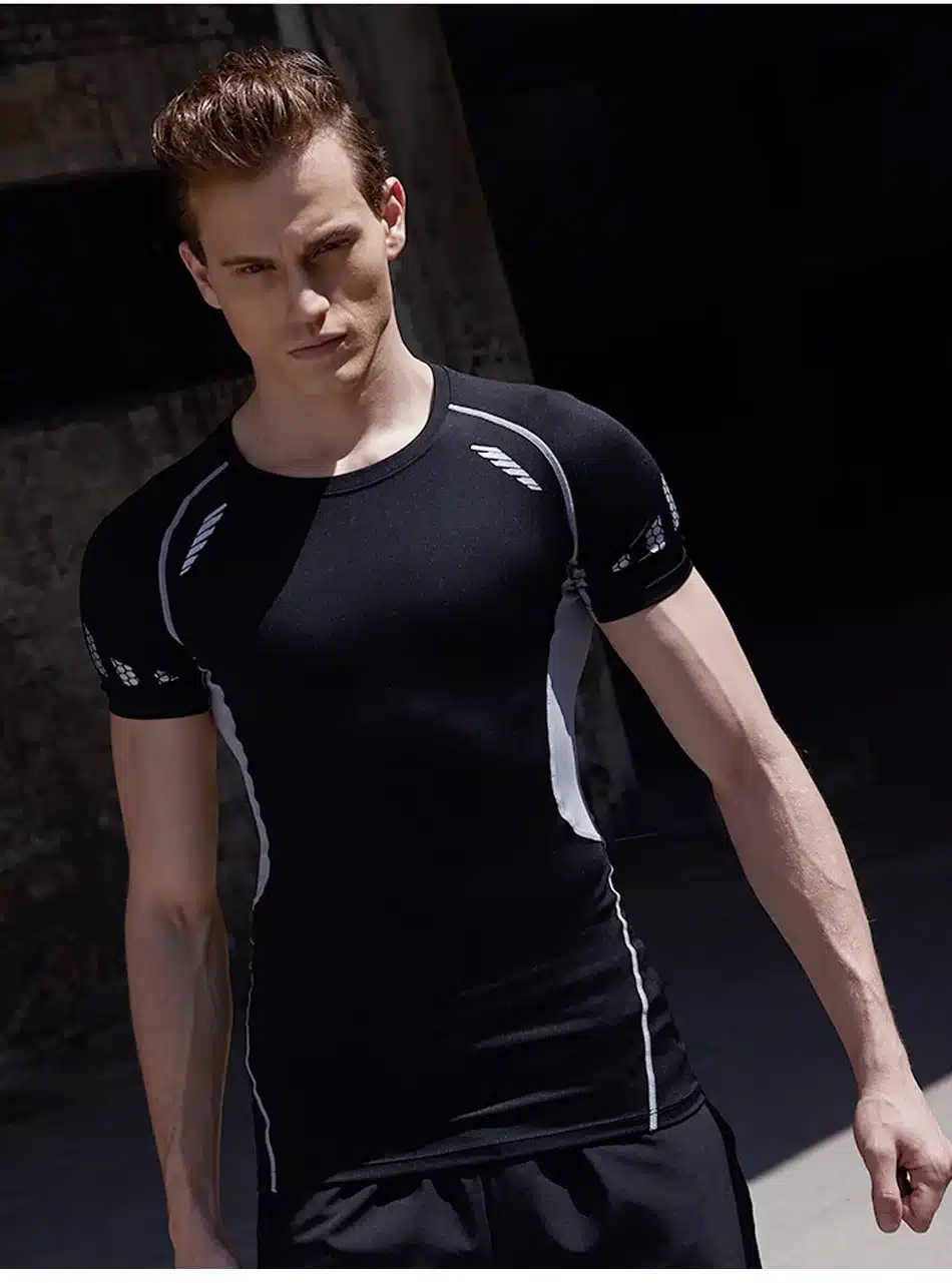 REXCHI 5 Pcs/Set Men's Tracksuit Sports Suit Gym Fitness Compression Clothes Running Jogging Sport Wear Exercise Workout Tights 18
