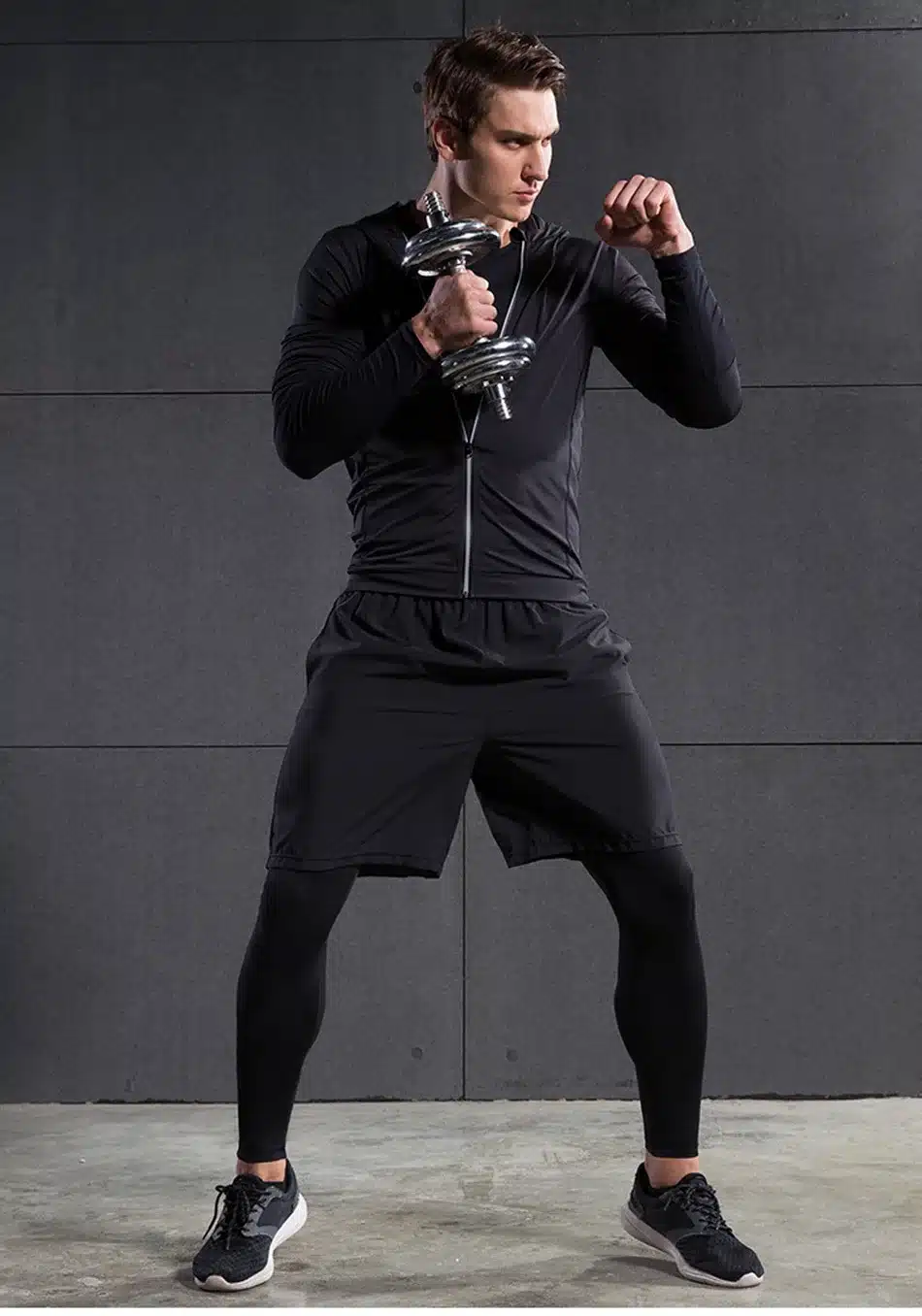 REXCHI 5 Pcs/Set Men's Tracksuit Sports Suit Gym Fitness Compression Clothes Running Jogging Sport Wear Exercise Workout Tights 25