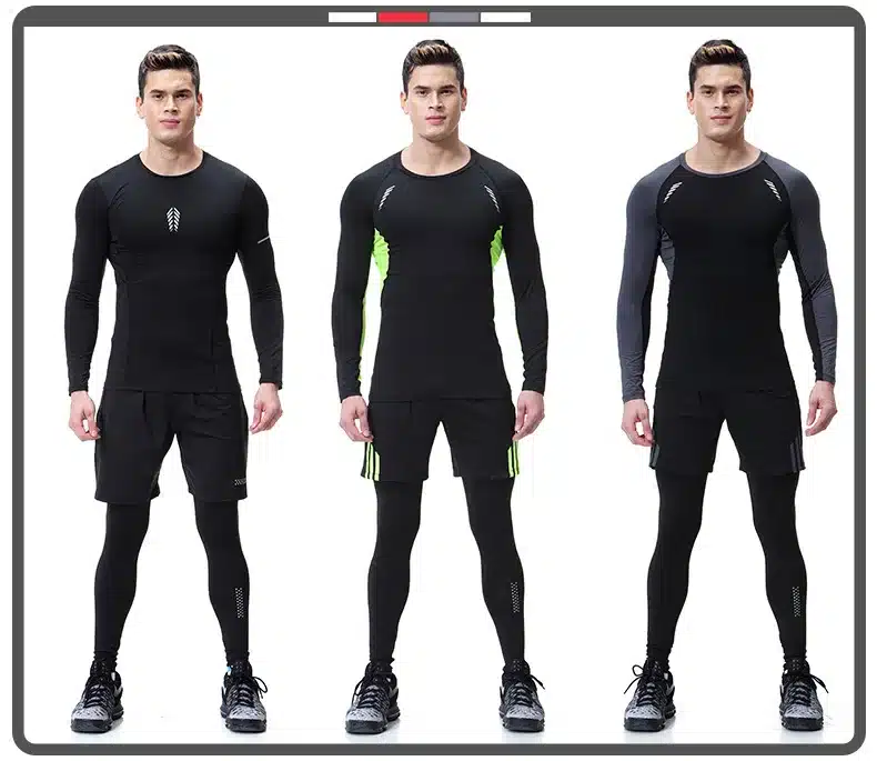 Compression Men's Sport Suits Quick Dry Running sets Clothes men Sports Joggers Training GymFitness Tracksuits Running Set demix 14