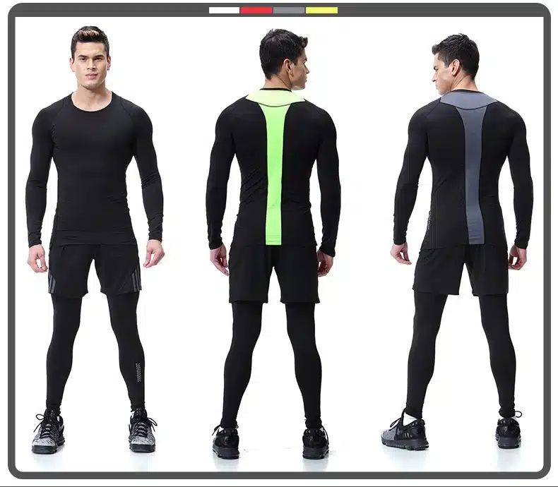 Compression Men's Sport Suits Quick Dry Running sets Clothes men Sports Joggers Training GymFitness Tracksuits Running Set demix 15
