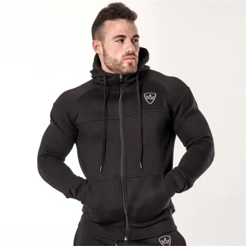 2 pieces Sping Running Set Long Sleeve Stand Collar Sweatshirt Sports Set Gym Clothes Men Sport Suit Training Suit Sport Wear 20