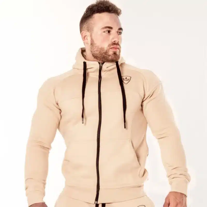 2 pieces Sping Running Set Long Sleeve Stand Collar Sweatshirt Sports Set Gym Clothes Men Sport Suit Training Suit Sport Wear 22