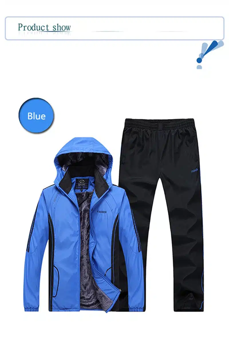 2018 New Arrive Fashion Winter Running Sets Plus Velvet Men Sport Suits Sportswear Set Fitness Warm Clothing Outdwear Suit 10