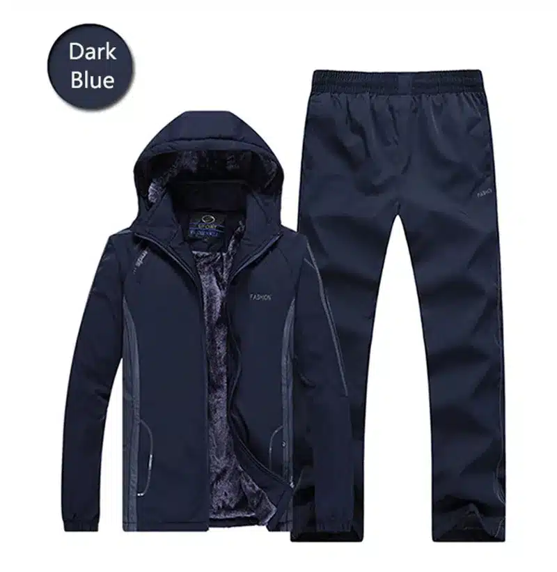2018 New Arrive Fashion Winter Running Sets Plus Velvet Men Sport Suits Sportswear Set Fitness Warm Clothing Outdwear Suit 12