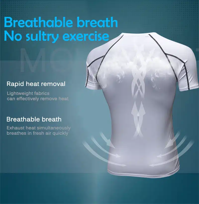 Hot logo custom Quick dry Compression fitness Suit gym bodybuilding tshirt sport shirt Men Outdoor gym shirt sportswear man 7