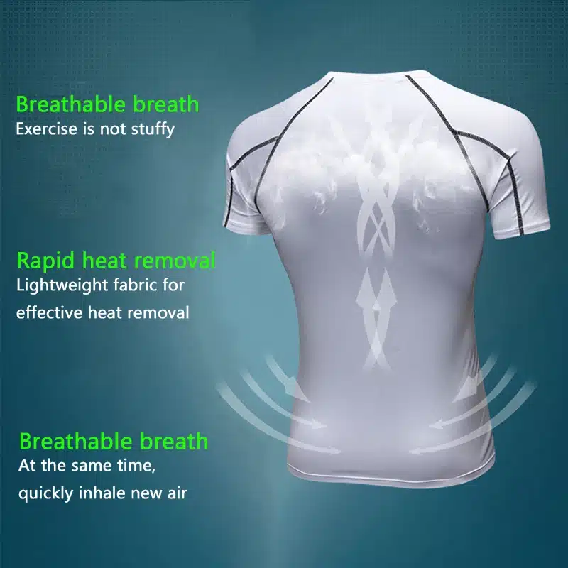 Compression Short Sleeve Tops + Shorts Tracksuit Fitness Tight Running Set T-shirt Leggings Men's Sportswear Gym Sport Suit 3