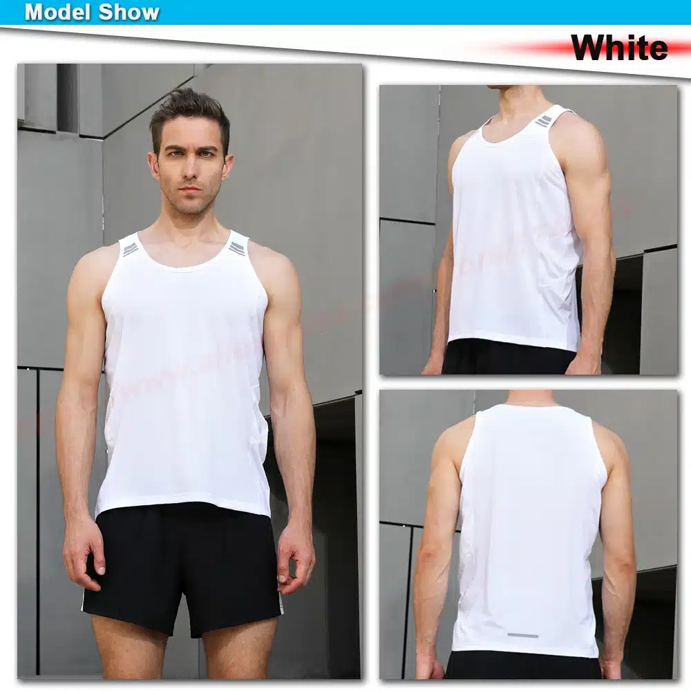 Mens Running Vest Gym Sleeveless Shirt Summer Slim Tank XS-3XL 2018 Men Sport Vest Top New Workout Training Man Singlet 14