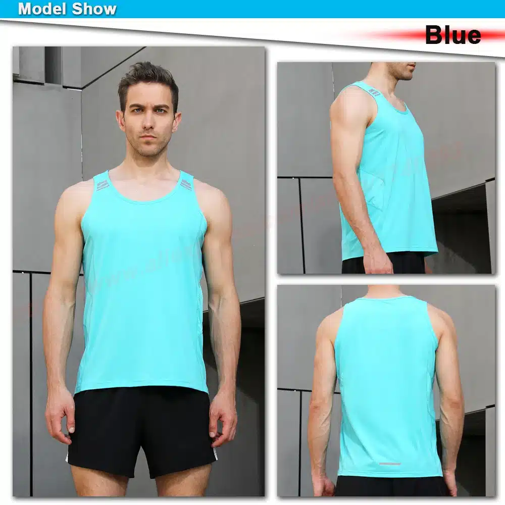 Mens Running Vest Gym Sleeveless Shirt Summer Slim Tank XS-3XL 2018 Men Sport Vest Top New Workout Training Man Singlet 17