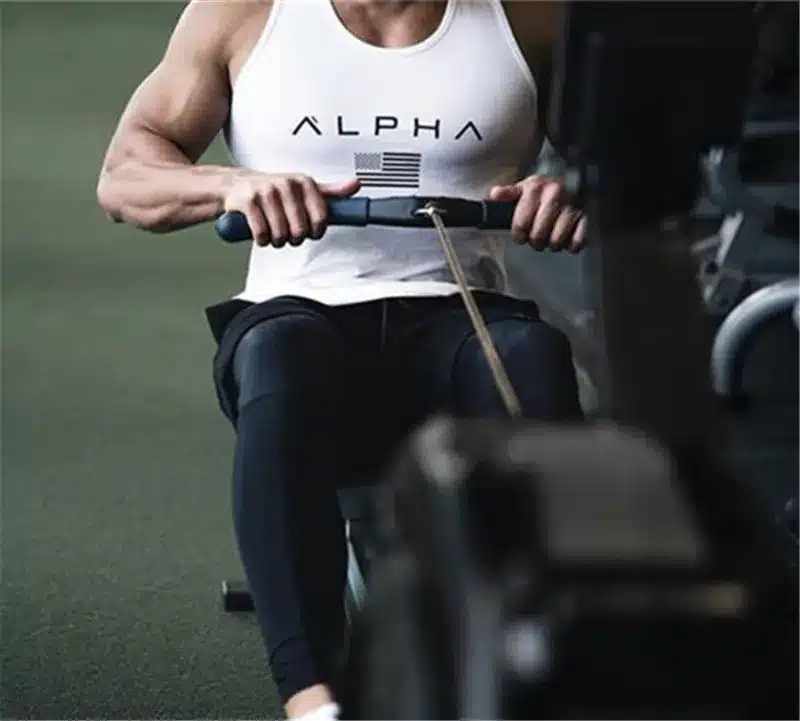 Sleeveless Gym T Shirt Men Running Shirt Summer Vest Cotton Breathable Mens Tank Top Gym Workout Fitness T-Shirt Sport Shirt 14