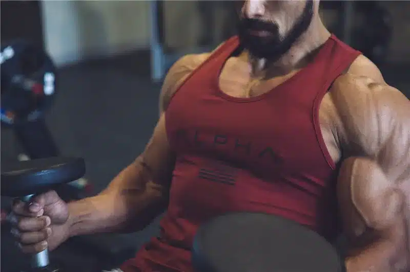 Sleeveless Gym T Shirt Men Running Shirt Summer Vest Cotton Breathable Mens Tank Top Gym Workout Fitness T-Shirt Sport Shirt 19