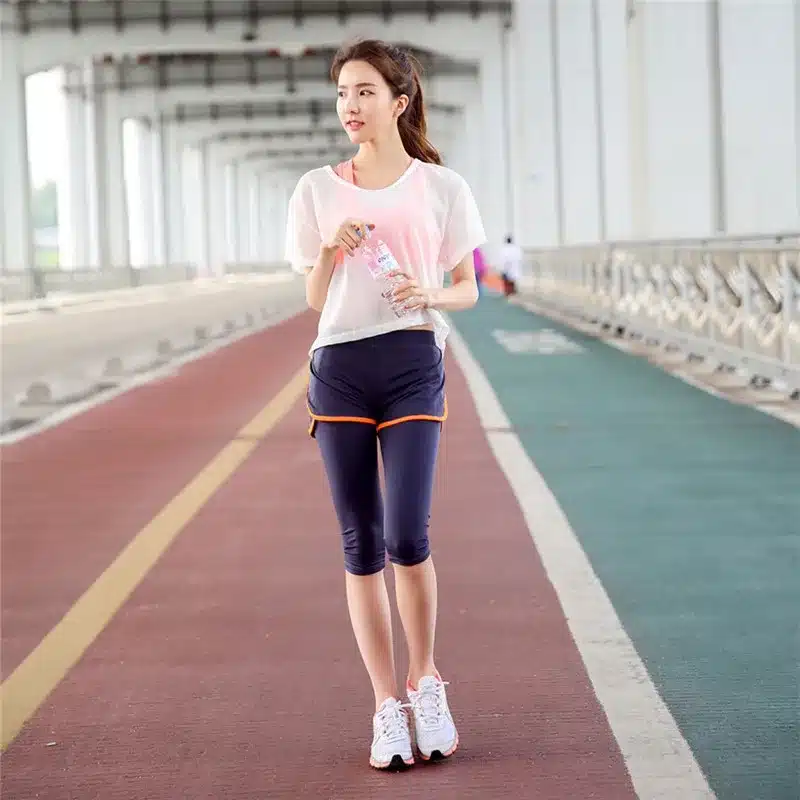 Women Sexy Mesh Yoga Shirt Quick Dry Sport Fitness Female Running Shirt Gym Clothes Tank Top Workout Exercises T-Shirt Sportwear 17