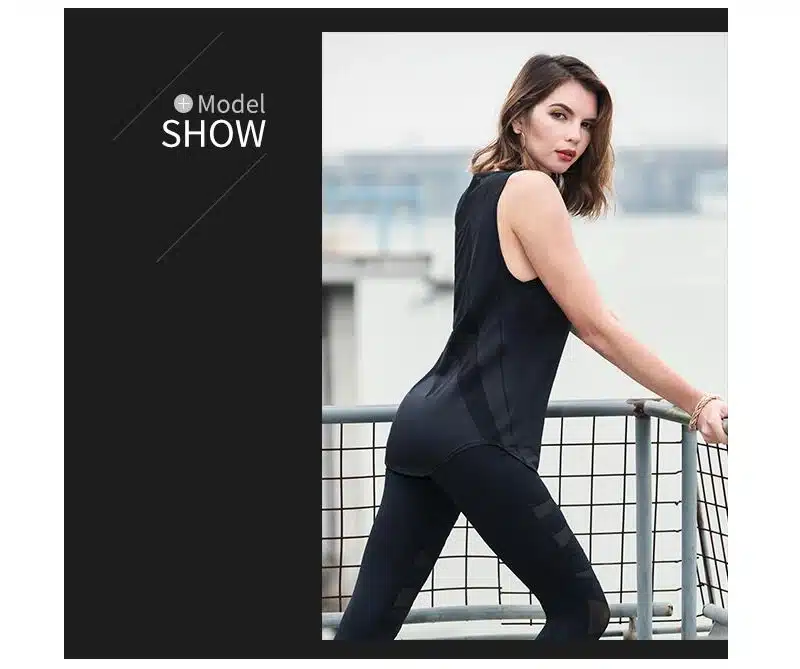 Sport Yoga Vest Sexy Mesh Back Women Tank Tops Fitness Workout Gym Running Shirt Breathable Sportswear Sleeveless Loose T-Shirts 19