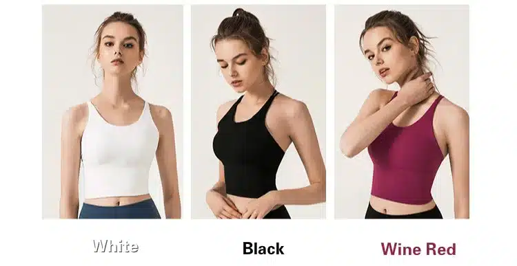 Colorvalue Solid Spaghetti Straps Yoga Gym Crop Tops Women Quick Dry Running Sport Bras Wireless Fitness Jogger Vest Tank Tops 6