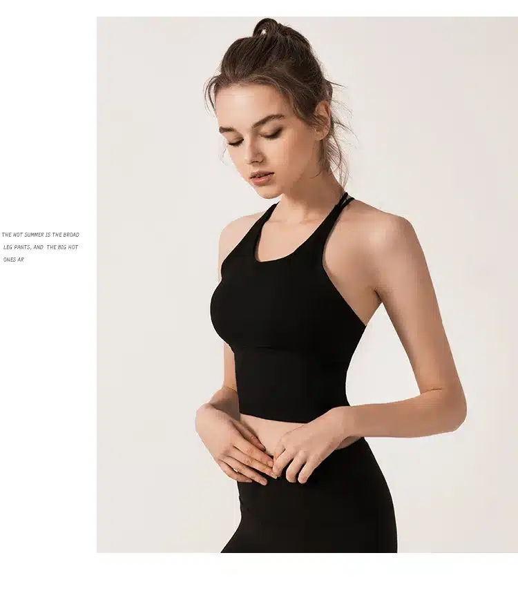Colorvalue Solid Spaghetti Straps Yoga Gym Crop Tops Women Quick Dry Running Sport Bras Wireless Fitness Jogger Vest Tank Tops 14