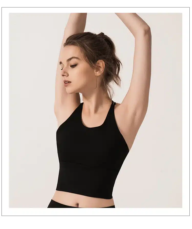 Colorvalue Solid Spaghetti Straps Yoga Gym Crop Tops Women Quick Dry Running Sport Bras Wireless Fitness Jogger Vest Tank Tops 15