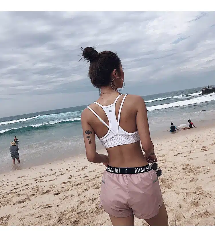 Sexy bralette Sport Bra Women Fitness Cross Backless Yoga Bra Patchwork Gym Running Tank Crop Tops Sportswear 15
