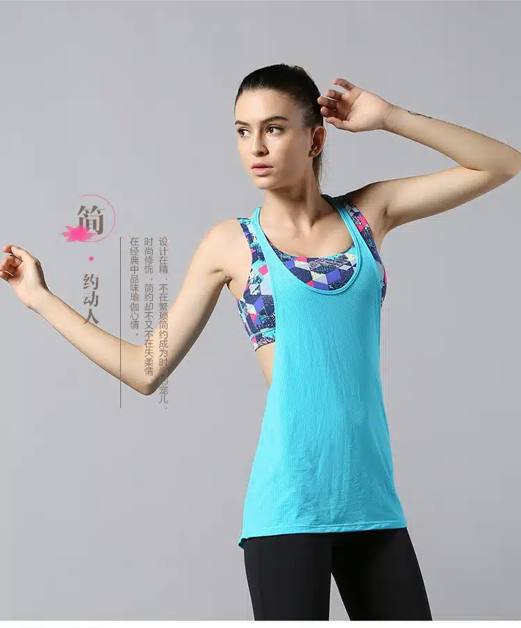NWT Eshtanga Yoga tank Sexy Women Sport Gym Vest Clothes 4-way stretch fabric Tank Tops Fitness Running shirts with build bra 20