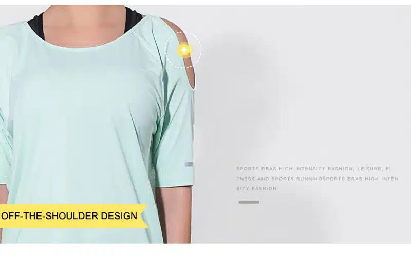 Sport Top Short Sleeve Sport T Shirt Women Fitness Strapless Yoga Shirt Sexy Back Mesh Tank Top Running T-shirt Women Sportswear 15