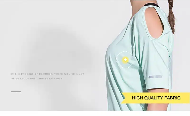 Sport Top Short Sleeve Sport T Shirt Women Fitness Strapless Yoga Shirt Sexy Back Mesh Tank Top Running T-shirt Women Sportswear 16