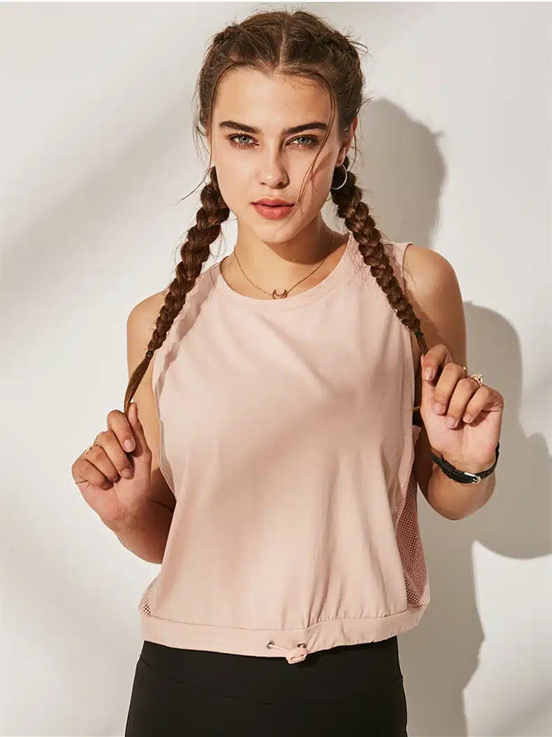 Women's Tank Workout Tops Sports Wear For Women Gym T-shirt Open Back Yoga Top Sport Blouses Woman Fitness Shirt Female Jersey 3