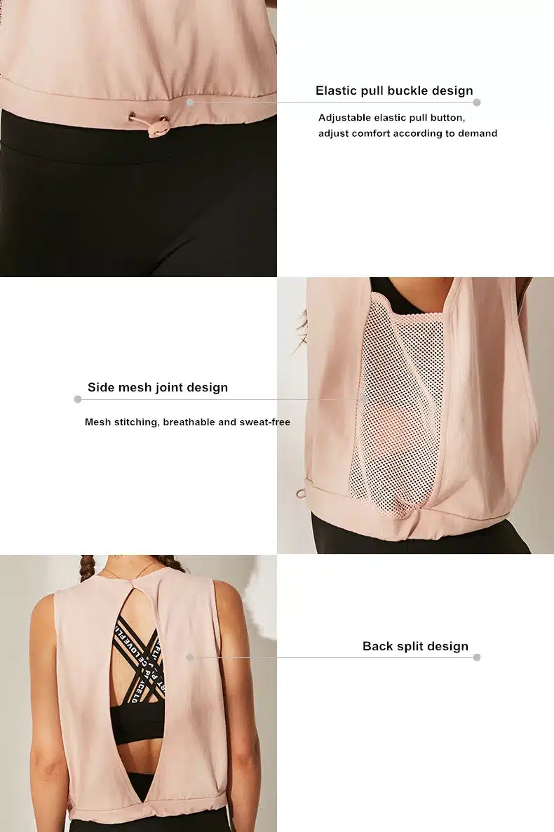 Women's Tank Workout Tops Sports Wear For Women Gym T-shirt Open Back Yoga Top Sport Blouses Woman Fitness Shirt Female Jersey 4