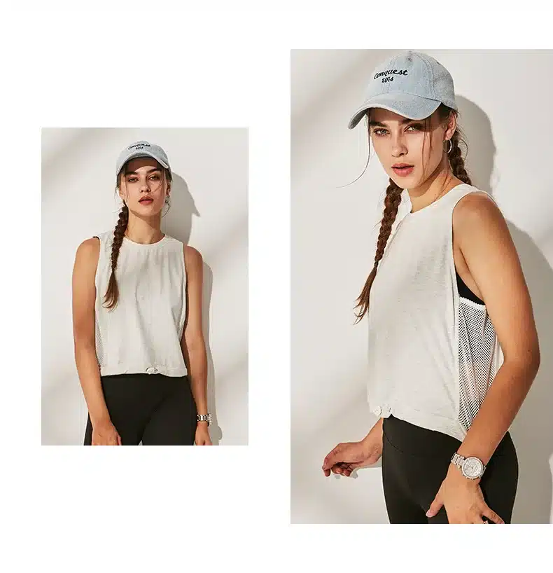 Women's Tank Workout Tops Sports Wear For Women Gym T-shirt Open Back Yoga Top Sport Blouses Woman Fitness Shirt Female Jersey 11