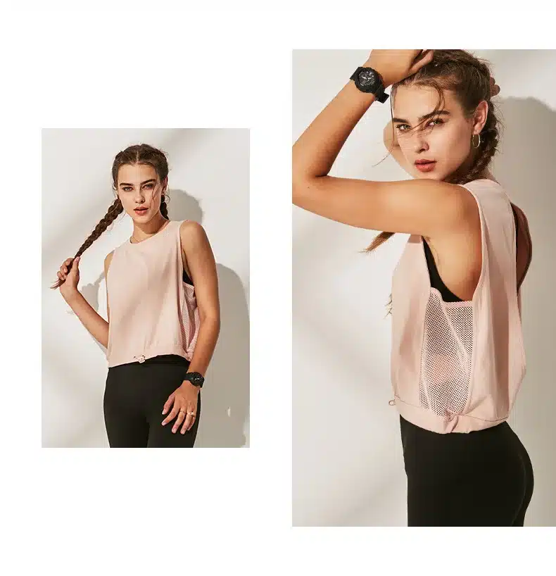 Women's Tank Workout Tops Sports Wear For Women Gym T-shirt Open Back Yoga Top Sport Blouses Woman Fitness Shirt Female Jersey 14